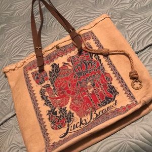 Lucky brand muslin tote bag